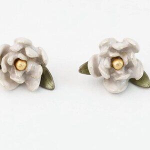 NIB Michael Michaud Magnolia Post Earrings
